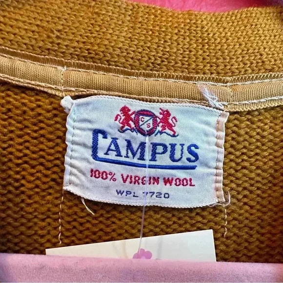 Vintage 1950's varsity wool football letterman sweater size Small - Picture 8 of 12